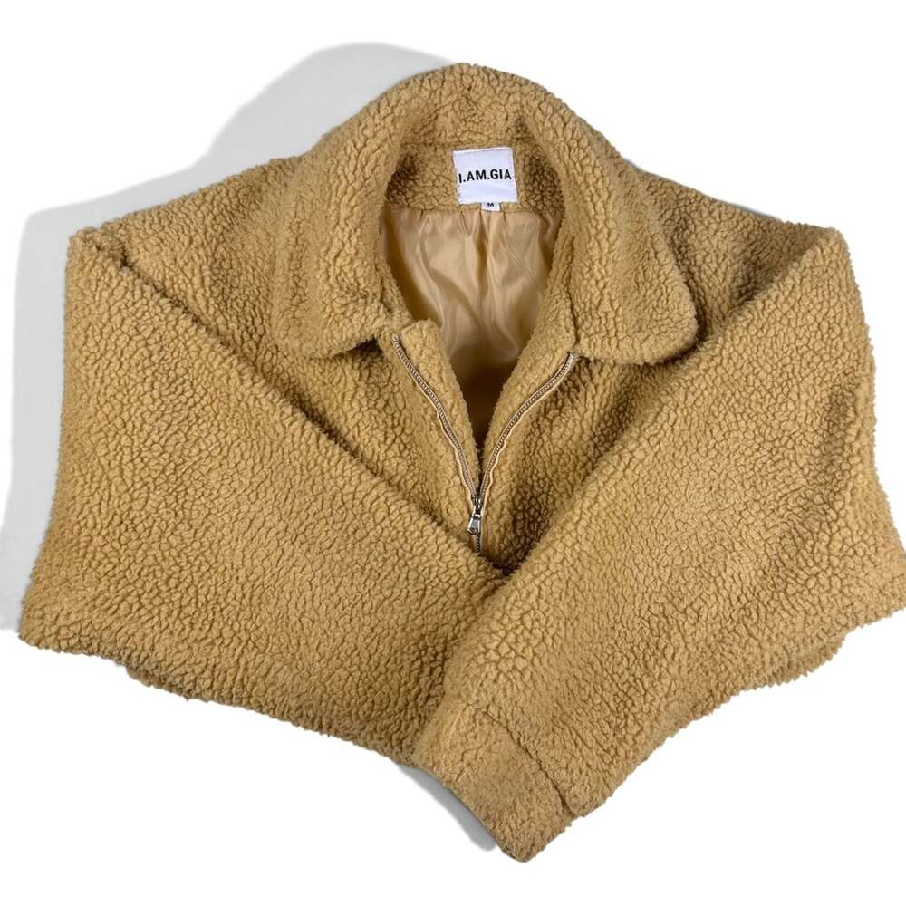 I.AM.GIA Pixie Teddy Sherpa Jacket Caramel Oversized M